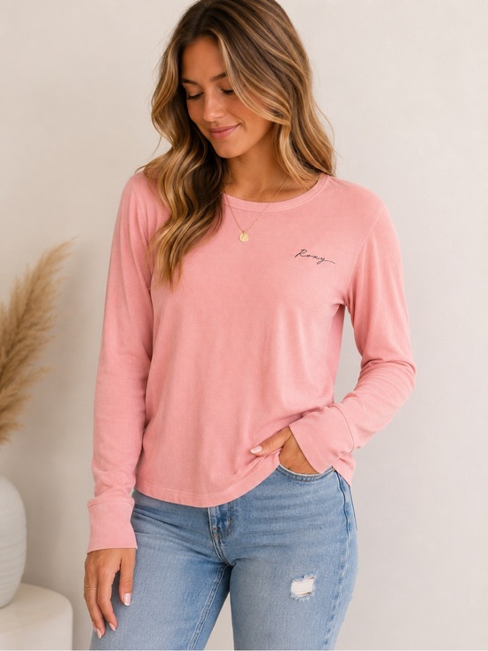 Roxy Tops - Roxy Soft Pink Long Sleeve Tee